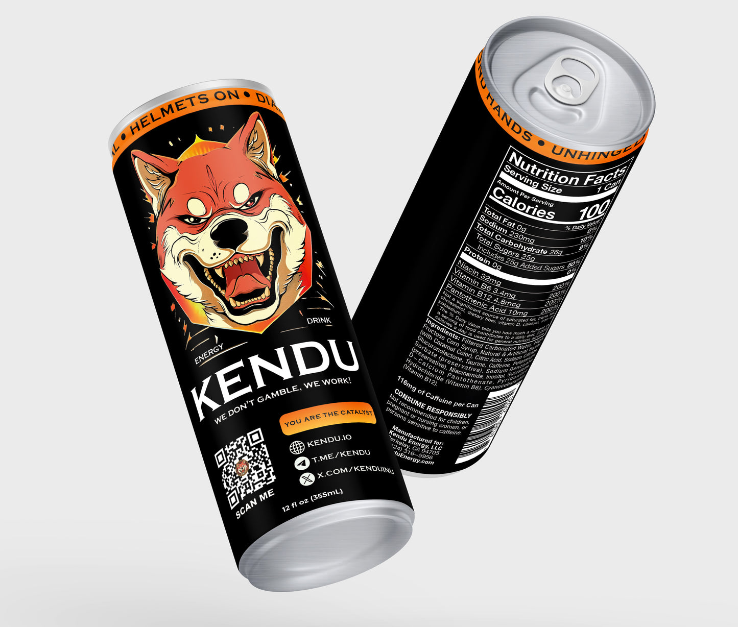 (RESTOCKED) Official Kendu Energy Drinks, 12oz (6, 12, or 20 cans)