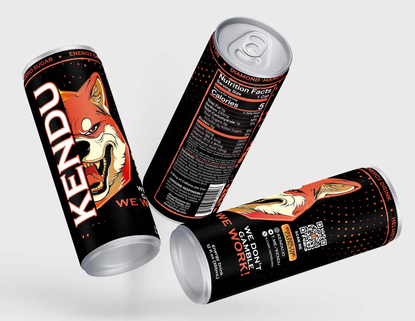 (RESTOCKED) Official Kendu Energy Drinks, 12oz (6, 12, or 20 cans)